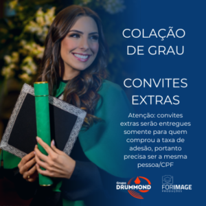 Convites extras para a Colação de Grau